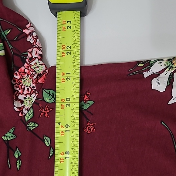 NWT Awuliffan Burgundy Floral Tunic size XXL - Picture 8 of 9